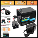 12V Power Wheels Ride-On Toy Car Replacement Battery | 12Ah Quick Charger, 2 in 1