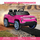OROFULL 24V Pink Chevrolet Electric Ride-On Car with LED Lights and MP3 Connectivity