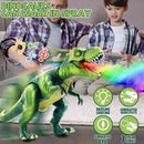 RC T-Rex Dinosaur Toy with 7 Color Spray and Forward Movement for Ages 3+