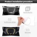 B-Style Yellow Steering Wheel Control Frame Trim for Car Interior