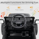 Black 12V Remote-Controlled Electric Truck for Kids