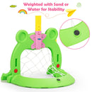 Adjustable 3-in-1 Basketball Hoop Set for Kids with Activity Center and Balls