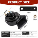 130dB Dual Tone Waterproof Snail Horn Kit for Cars and Trucks - 2 Pack