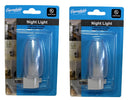 Pair of UL Certified Night Lights with On/Off Switch and Transparent Top