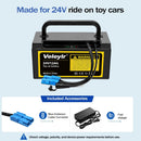24V 12Ah Rechargeable Battery for Ride-On Vehicles with LED Indicator