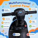6V Electric Ride-On Motorcycle with Illuminated Headlight, Glowing Deck, and Sound Features
