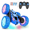 Glow-in-the-Dark Remote Control Car for Kids 6+ with Headlights and Wheel Lights - Blue
