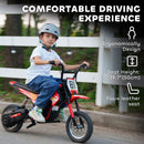 Children's 24V Electric Dirt Bike, 250W Motor, 9.9 MPH, 12-Inch Tires, Red
