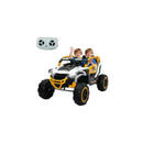12V Dual-Seater White Ride-On UTV for Kids with Remote Control