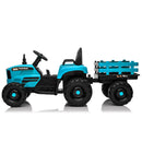 24V 400W Electric Ride-On Blue Tractor Toy for Kids