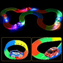 Glow in the Dark Racing Car Set with 5 Flashing LED Lights!