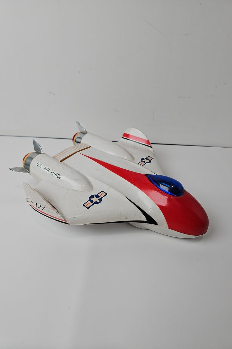 Working US Air Force Super Jet Fighter F-125 Mekka Solid State AM Radio Vintage Model