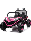 24V Kids 2-Seater Pink Ride-On UTV Toy with 400W Motor, Metal Frame, and EVA Wheels