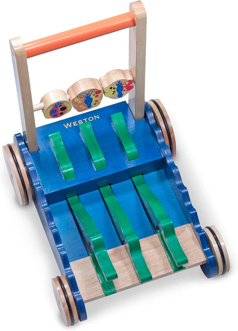 Wooden Push Walker for Toddlers Over 1 Year Old