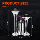 12V 600DB Enhanced Dual Trumpet Air Horn, Extremely Loud Train Sound
