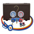 Mastercool 89661-PRO R134a 2-Way Manifold Gauge Set with Integrated 3-in-1 Can Tool