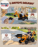 JCB 3CX 24V Licensed Excavator Ride-On Toy for Kids, Backhoe Digger Play Vehicle