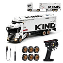 1/64 Scania RC Drift Semi Truck with Trailer, 4WD Remote Control Car for Children Aged 4 and Up