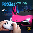 12V Pink Lamborghini Revuelto Ride-On Car with Hydraulic Doors and Remote Control