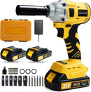 Electric Cordless Impact Wrench 258Ft-lb (350N.m) for Tires and Home Use