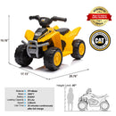 CAT 6V Yellow Toddler Electric ATV Quad with Foot Pedal Control
