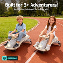 Gotrax WG1 Kids Electric Wiggle Car - 12V Battery - Gray - 120 Minutes of Fun