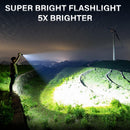 AKNEAR 99000 Lumens Rechargeable LED Flashlight Set with USB-C Zoom Function