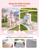 Battery-Free Ride-On Unicorn for Kids with Enhanced Comfort and Smooth Rolling Wheels, Supports up to 176 lbs