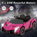 Pink 2-Seater Lamborghini Veneno Ride-On Car for Toddlers with Remote Control