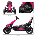 Pink 12V Electric Go Kart for Kids with Variable Speed Control