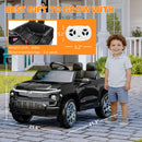 OROFULL 24V Chevrolet Electric Ride-On Car with LED Lights and MP3, Black