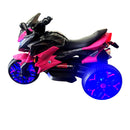 12V Battery Operated 3-Wheel Motorcycle Toy for Kids with Illuminated Wheels