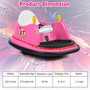 360° Spin Bumper Car for Kids with Remote Control - Pink 12V Ride-On Toy