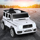 Mercedes-Benz G63 12V Ride-On Car for Kids with Remote Control and Music - White
