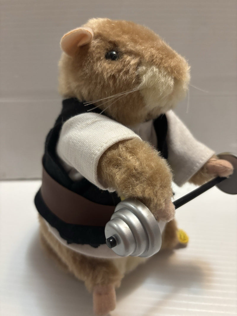 Dancing Hamster Gym Weight Lifter Toy with Singing and Dance Features