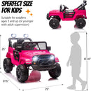12V Remote-Controlled Kids Truck, Battery-Powered 4-Wheel Ride-On Car
