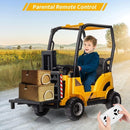12V Electric Forklift Ride-On Construction Vehicle with Tent and Remote for Kids