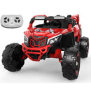 24V 400W Kids Electric UTV with Remote Control, 4-Wheel Suspension, Bluetooth Music, and LED Lights
