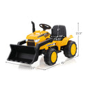 12V Electric Ride-On Excavator Digger Toy with Lights and Music for Kids