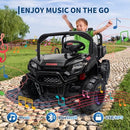 Electric 4WD Black Dump Truck Car for Kids Aged 4-8 - 2 Seater Ride-On Toy