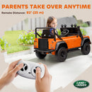 12V Remote Control Orange Land Rover Defender 110 SVX Ride-On for Kids