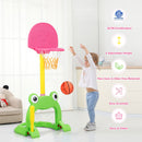Adjustable 3-in-1 Basketball Hoop Set for Kids with Activity Center and Balls