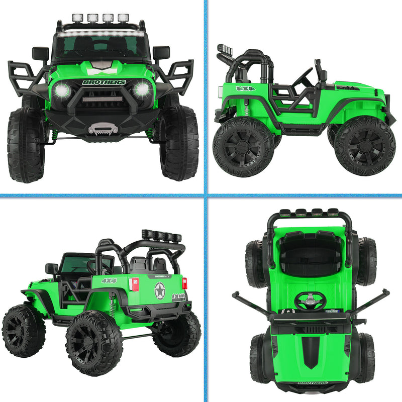12V/24V Electric Jeep Ride-On Car for Kids with Music and Remote Control