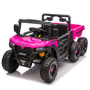 6-Wheel Electric Dump Truck Off-road Vehicle with Remote Control for Kids Ages 3-5