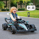 Mercedes F1 12V Black Ride-On Car for Kids with Remote Control, 3.5 MPH