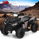 Honeyjoy 6V Electric Quad ATV Ride-On Toy for Kids with LED Lights and MP3 - Black
