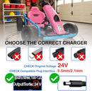 24V Battery Charger for Children's Ride-On Cars