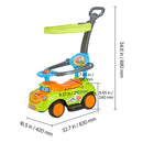 KFFKFF 3-in-1 Ride-On Car for Toddlers Aged 19-36 Months with Safety Guardrail