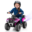 OLAKIDS 6V Pink Kids ATV with Spray Feature, Remote Control, and Storage Compartment