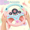 Interactive Steering Wheel Toy for Kids with Lights, Music, and Suction Cup Base